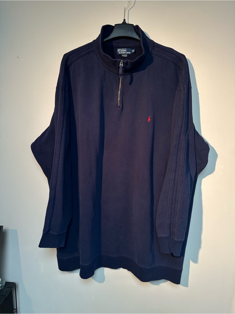 Vintage Polo by Ralph Lauren Navy Half-Zip  with Red Pony Exclusive Design